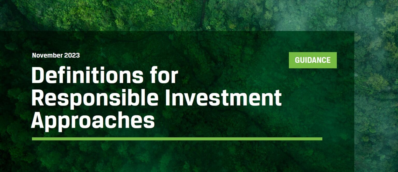 Definitions for Responsible Investment Approaches GSIA